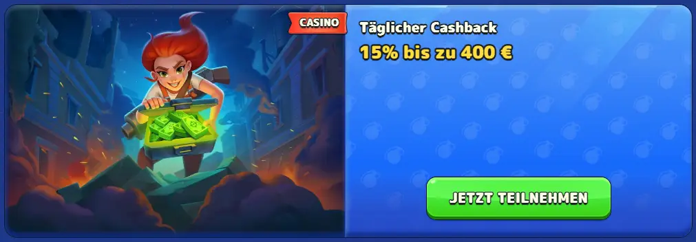 Pistolo Casino Täglicher Cashback