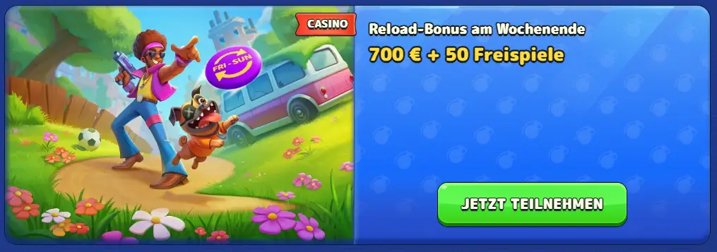Pistolo Casino Wochenend-Reload Bonus